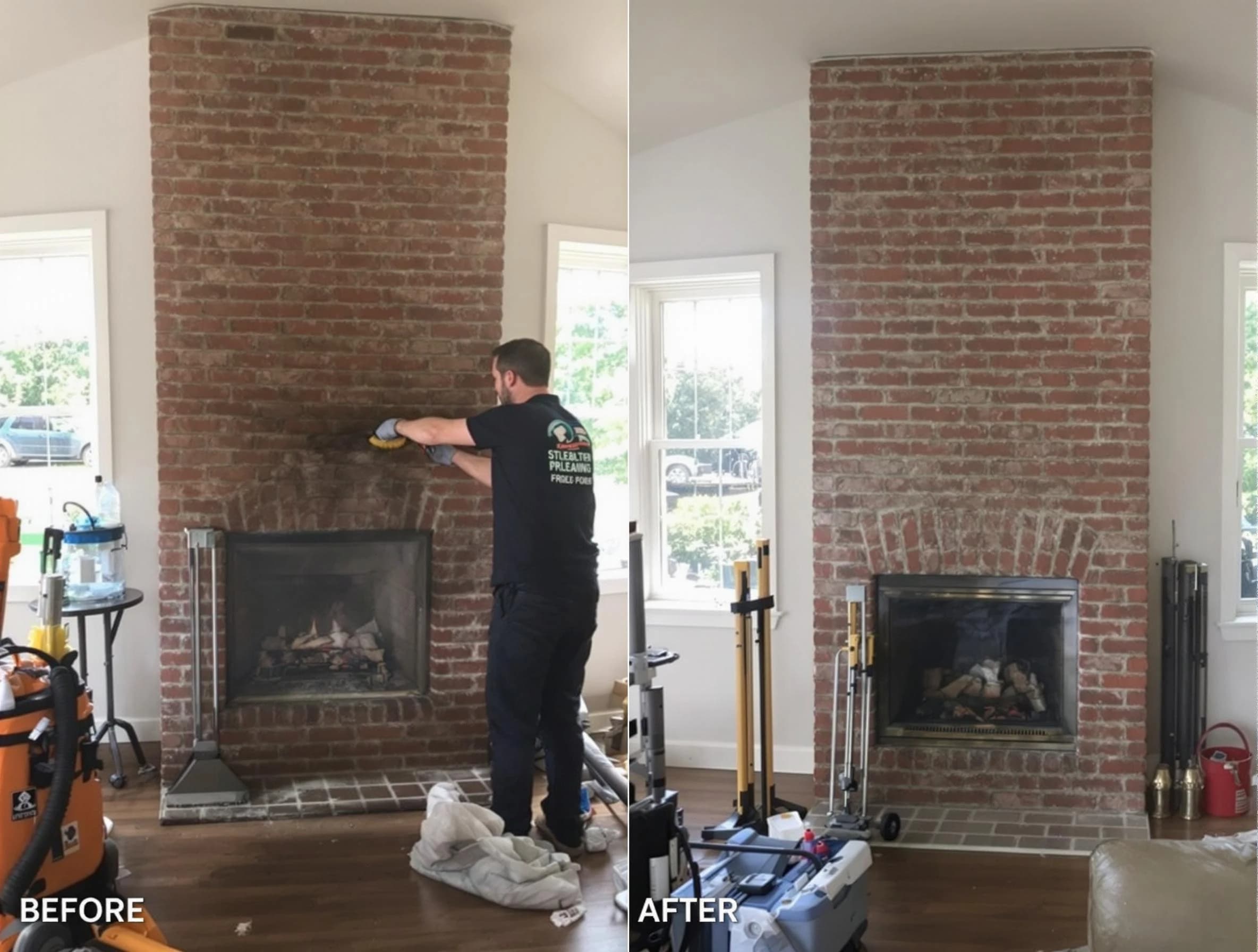 Finished chimney sweeping service by North Huntingdon Chimney Sweep in North Huntingdon, PA