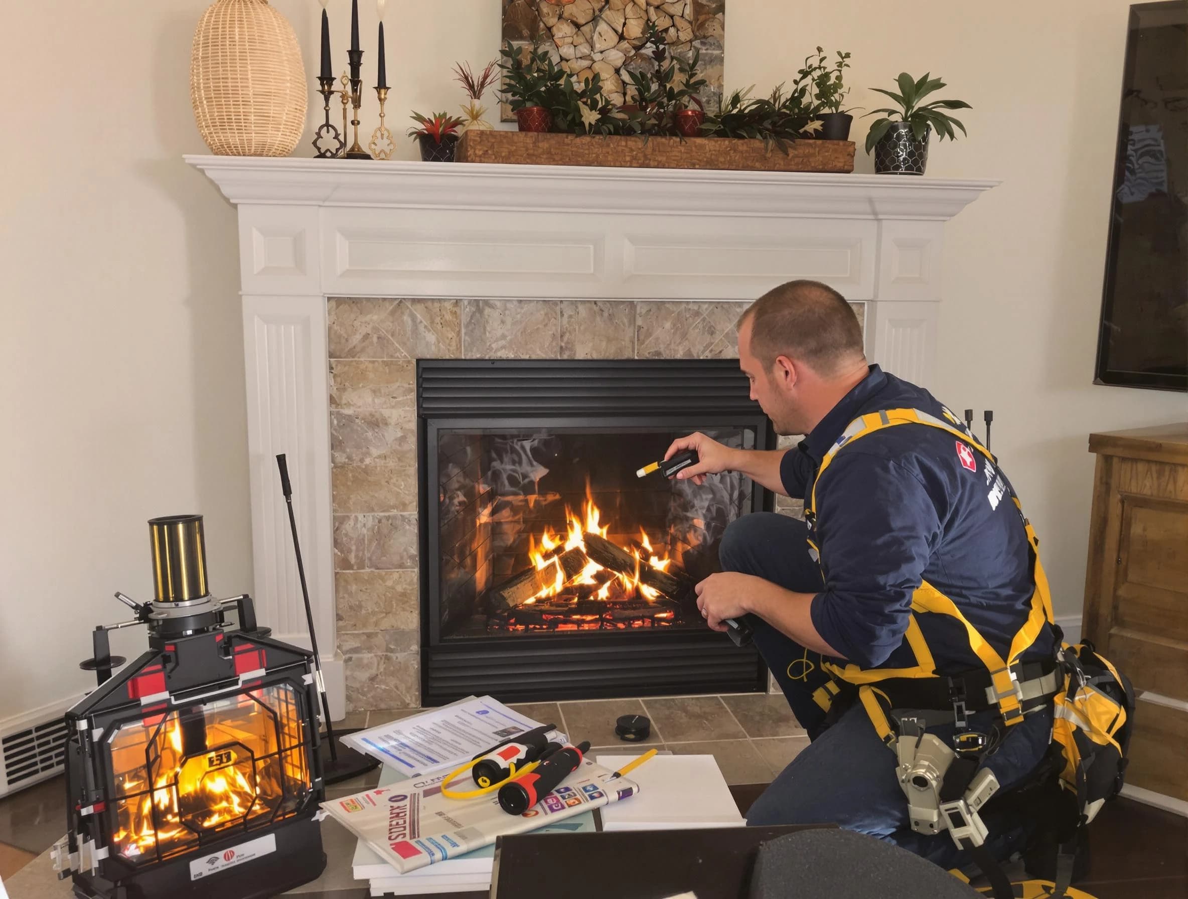 Safety-focused fireplace inspection by North Huntingdon Chimney Sweep in North Huntingdon, PA