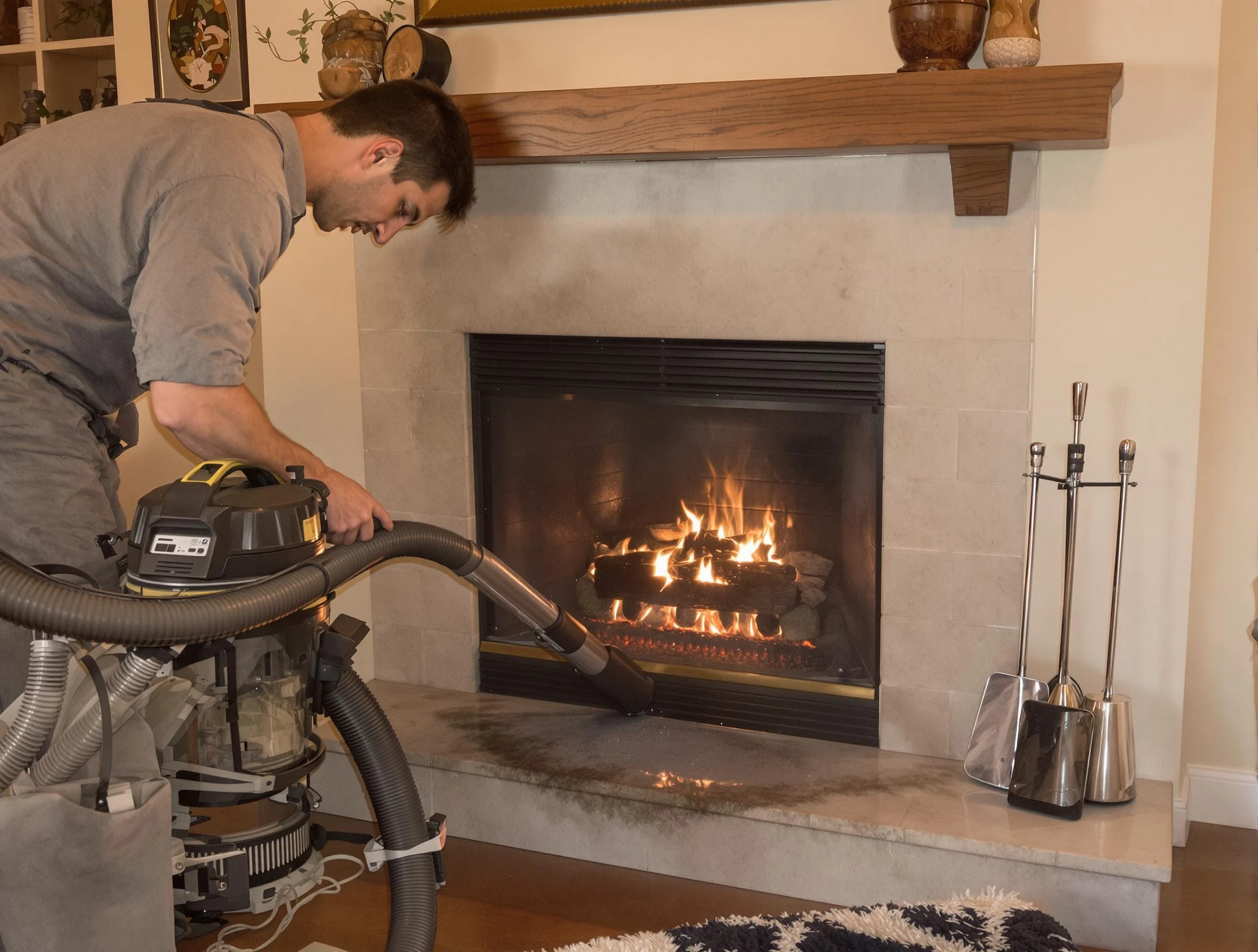 Routine fireplace upkeep by North Huntingdon Chimney Sweep in North Huntingdon, PA